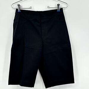 Isaac Mizrahi Live! BLACK Bermuda Stretch Pull On Shorts Womens Size 4